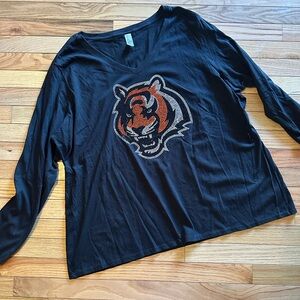 Women’s Black Cincinnati Bengals T Sz 4X